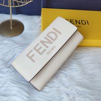Fendi Continental Wallet In FENDI ROMA Motif Calfskin White