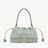Fendi Medium Mamma Baguette Bag In Nappa Leather Dark Green