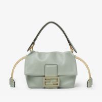 Fendi Small Mamma Baguette Bag In Nappa Leather Dark Green