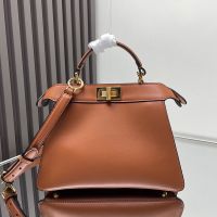Fendi Petite Peekaboo ISeeU Bag In Nappa Leather Pink