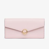 F is Fendi Continental Wallet Calf Leather Pink